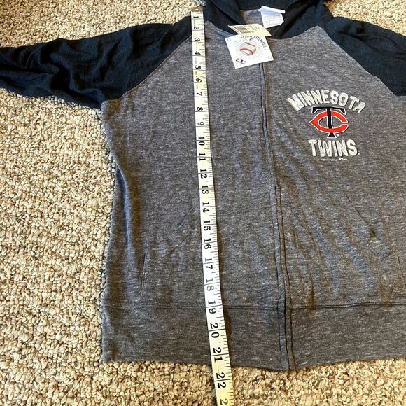 NWT MLB Minnesota Twins Zip Up Hoodie Sweatshirt Youth Size L Baseball Logo - Picture 9 of 9